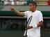 Nick Kyrgios makes a point during a Wimbledon match.