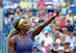 Serena Williams prepares to serve during the final of the Western & Southern Open.