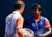 Radek Stepanek (left) with doubles partner Leander Paes during the 2014 U.S. Open.