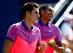 Bernard Tomic and Nick Kyrgios during a doubles match at the 2014 U.S. Open.