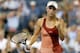 Wozniacki during her quarterfinal match at the 2014 U.S. Open.