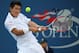 Kei Nishikori during his quarterfinals match against Stan Wawrinka at the 2014 U.S. Open.