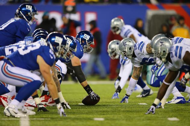 The Giants offensive line will need to show vast improvement against Dallas this weekend