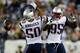Rob Ninkovich (50, left) and Chandler Jones (95, right) have been the Patriots' bookend edge defenders for the past three seasons.