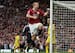 Paul Scholes celebrates scoring against Liverpool in 2006.