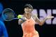 Maria Sharapova hits a forehand during her opening match at the 2016 Australian Open.