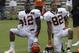 Could one of these two Cincinnati Bengals wide receivers—Mohamed Sanu (12, left) and Marvin Jones (82, right)—be headed to New England?