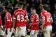 Borthwick-Jackson and Lingard celebrate.