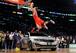 One of the most iconic dunk contest photos of all time, Griffin set the bar for utilizing props in this friendly competition.