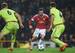 Juan Mata in action against CSKA Moscow at Old Trafford.