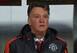Van Gaal watching United lose to FC Midtjylland.