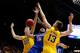 When called upon in the first half, Moritz Wagner (13) was up to the task for Michigan.