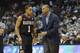 Siyani Chambers (1) and Tommy Amaker