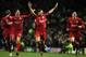 Steven Gerrard celebrates a 2005 goal against Everton.
