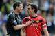 Jamie Carragher and Gary Neville argue about which team would win.