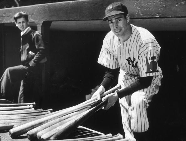 Joe DiMaggio hit safely in a record-setting 56 straight games.