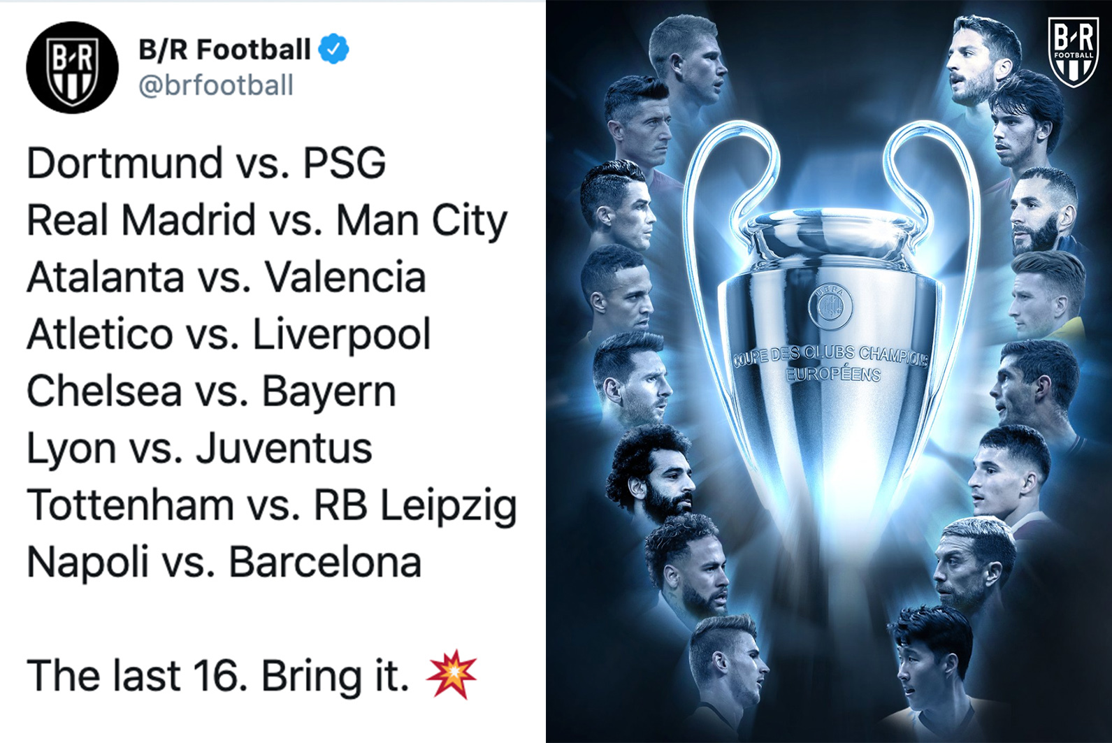 Champions League Draw 2019 20 Schedule Of Dates For Round Of 16