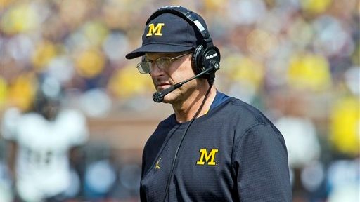 michigan coach jim harbaugh appears to pick nose and eat it during game bleacher report latest news videos and highlights