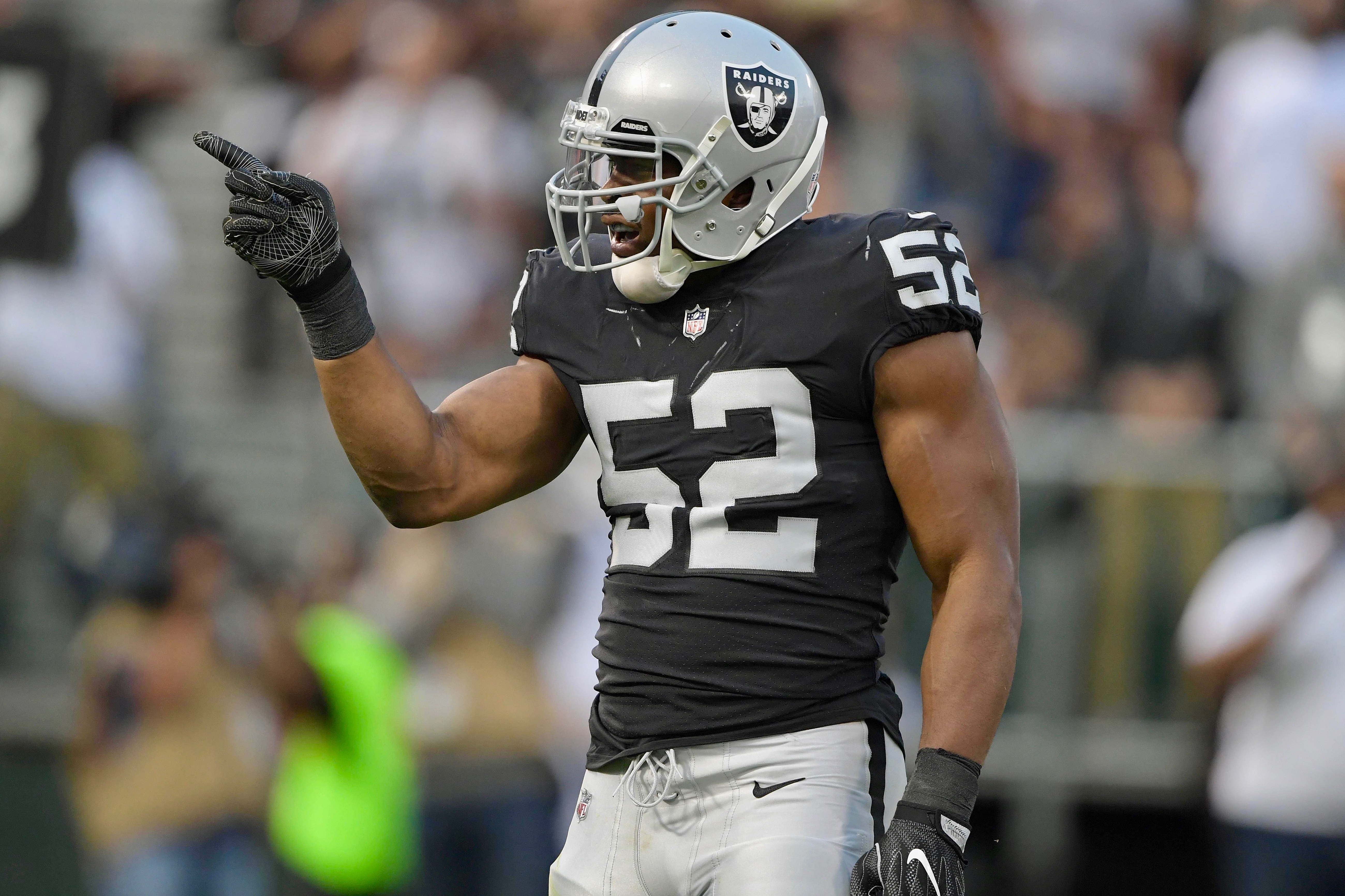 Twice as nice: Raiders' Khalil Mack an NFL All-Pro at two positions – The  Mercury News