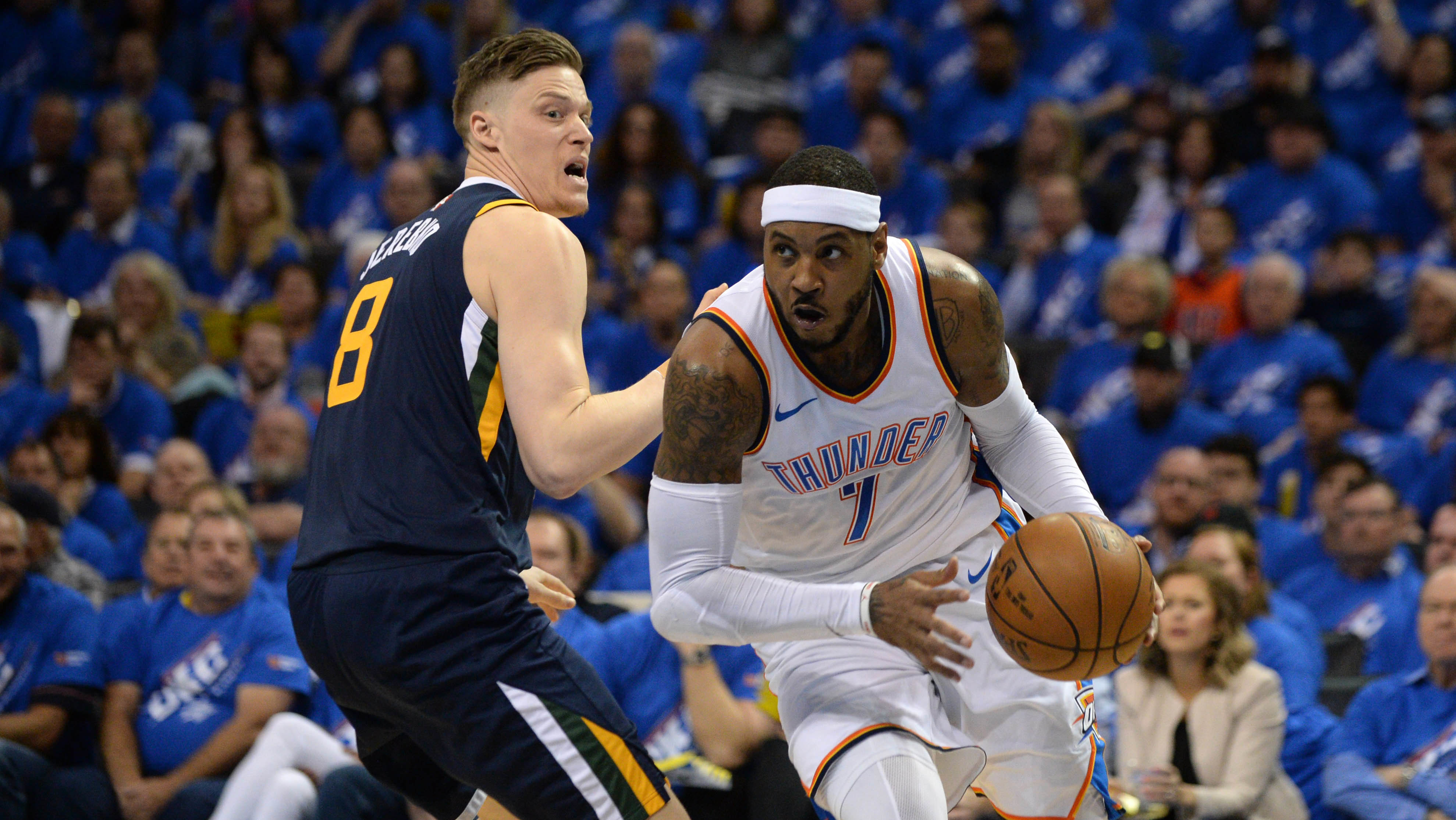 Report: Thunder trading Carmelo Anthony, first-rounder to Hawks for Dennis  Schroder - NBC Sports