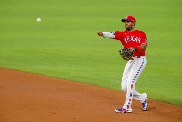 Elvis Andrus hit by pitch, suffers fractured right elbow - NBC Sports