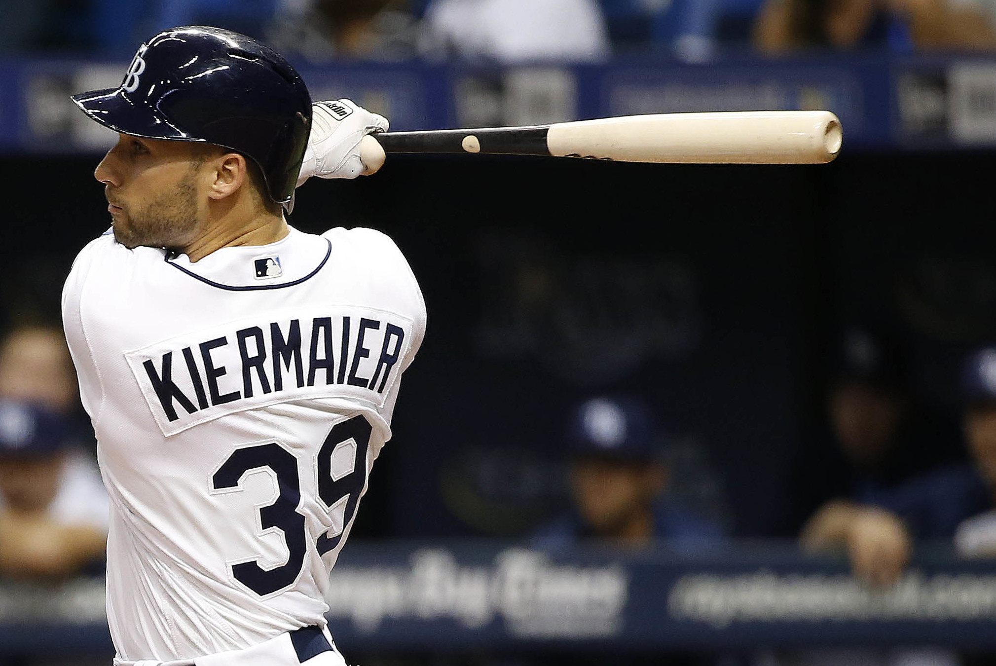 Kevin Kiermaier and his glasses both stick the landing. 🤣