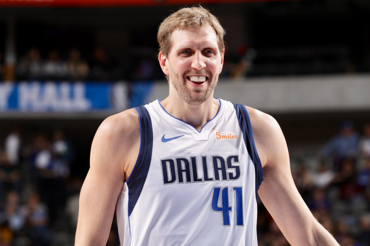 Basketball Forever on X: It's jersey retirement night for Dirk Nowitzki!  All-time living legend!  / X