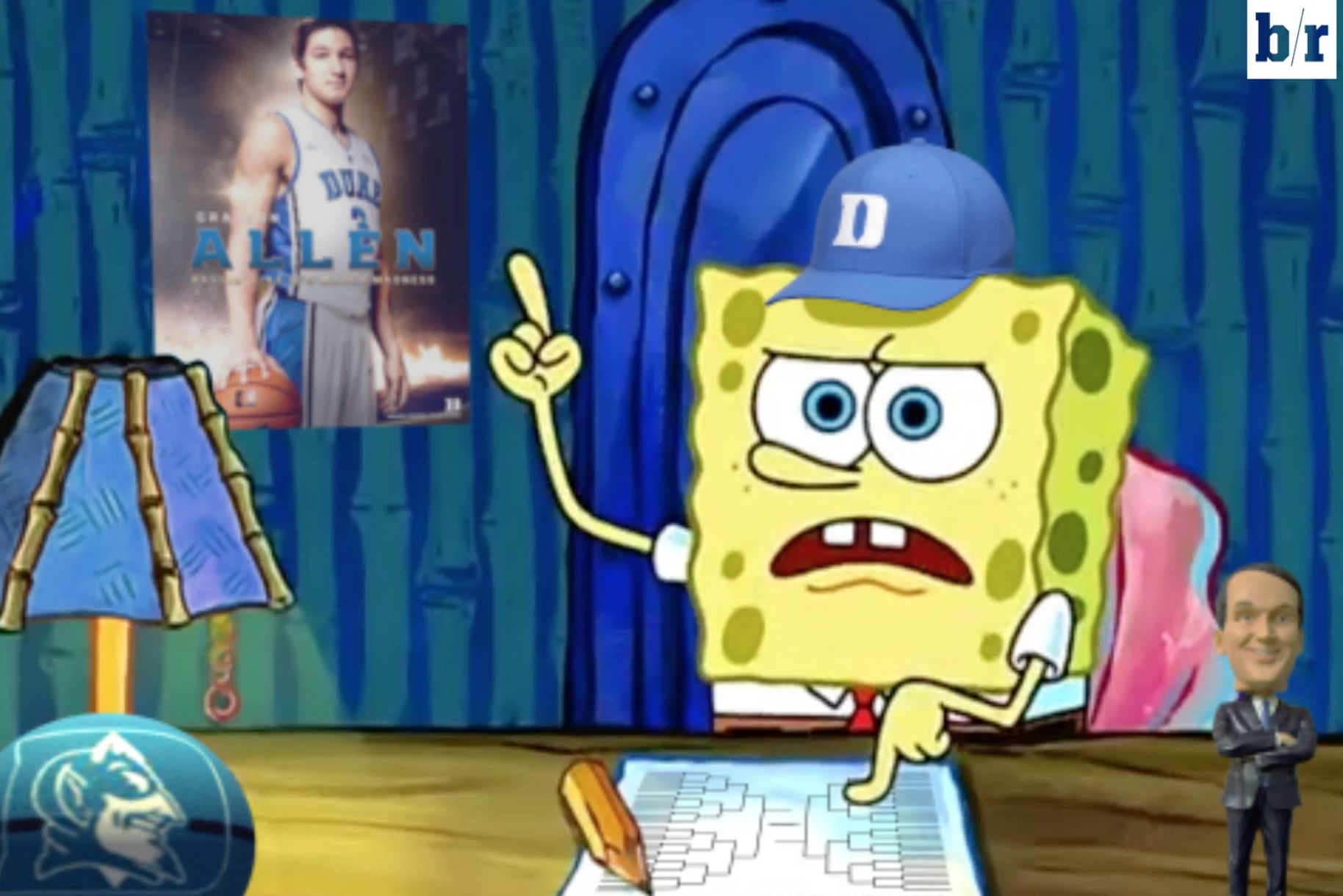 Duke Fan SpongeBob SquarePants Fills Out NCAA Bracket In Parody Of