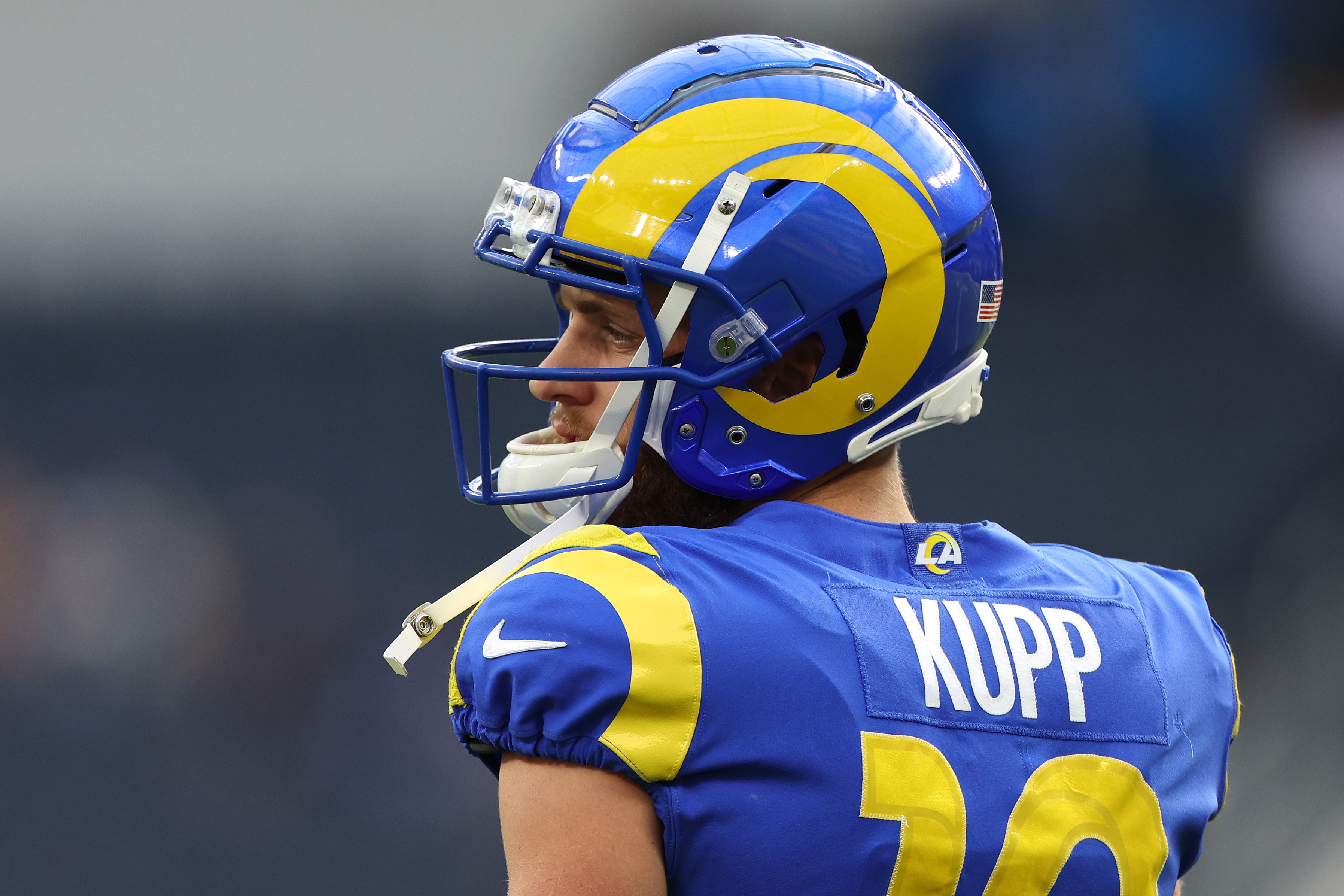 Cooper Kupp signed his extension wearing a Matthew Stafford jersey