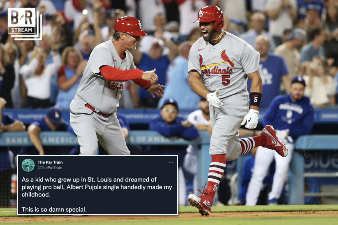 Legends Never Die, Inc. St. Louis Cardinals | Albert Pujols 700th Home Run | 12x15 Framed Photo Collage