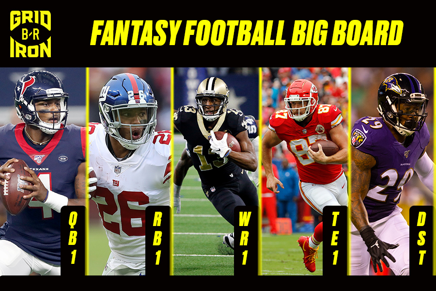 Fantasy Football Week 1 Matt Camp S Fantasy Big Board Bleacher