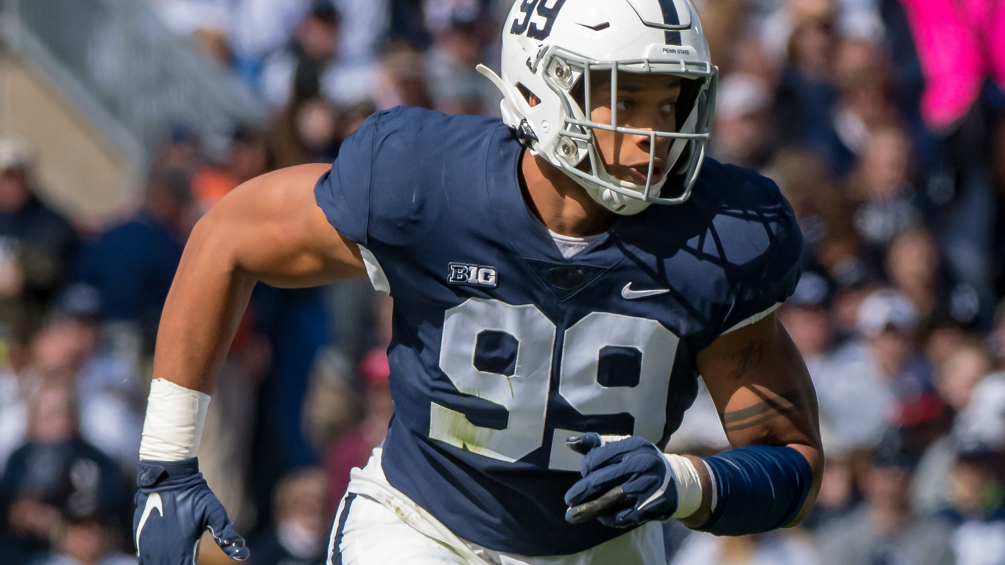 Watch DE Yetur Gross-Matos react to being picked by Panthers