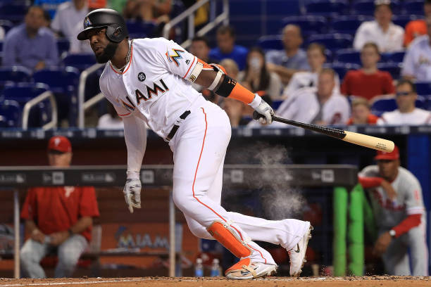 Marcell Ozuna bashes a monster home run off the scoreboard