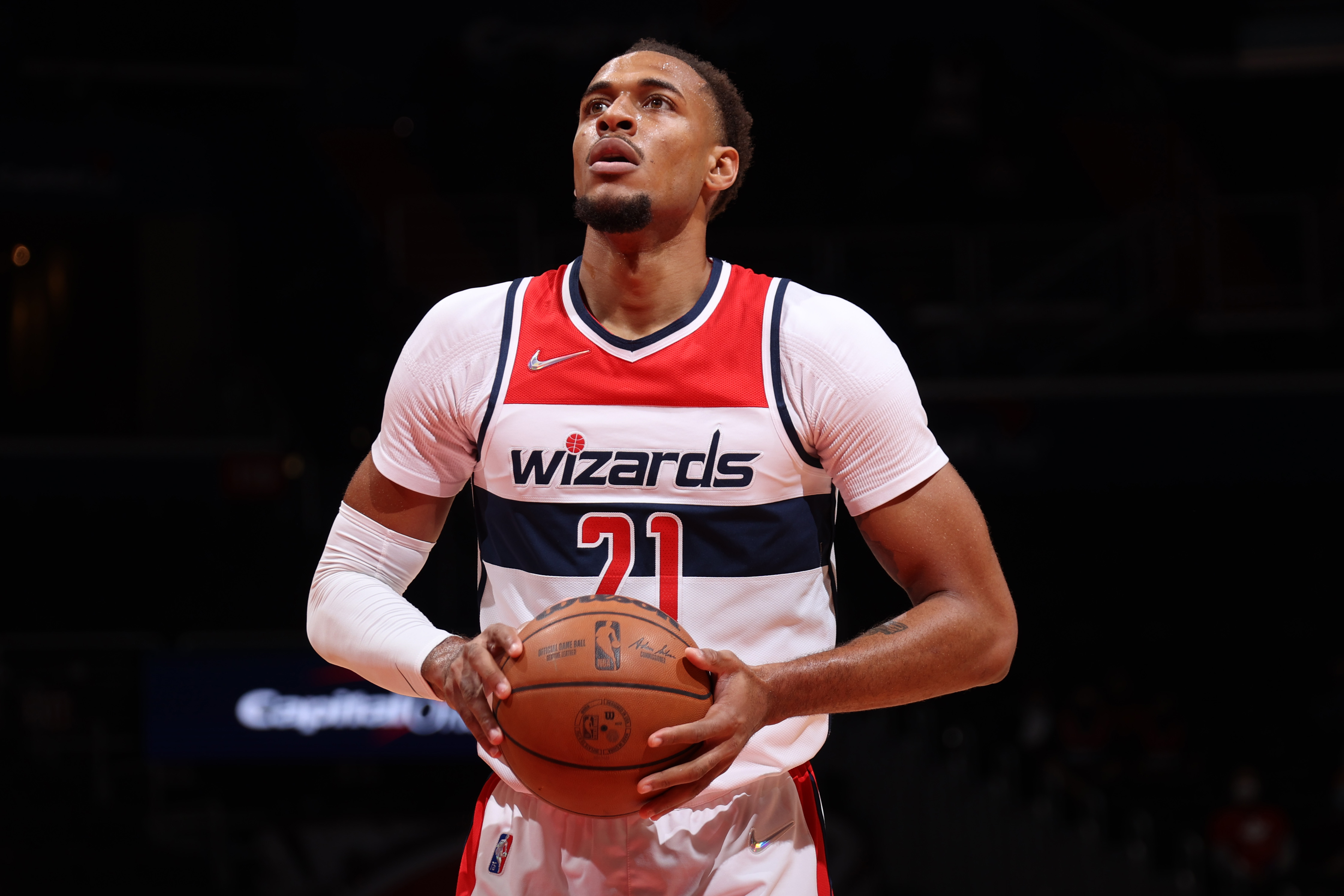 Daniel Gafford of the Washington Wizards dunks the ball during the News  Photo - Getty Images