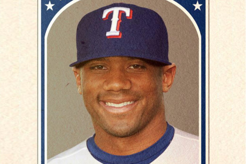 Russell Wilson baseball card from a minor league game I went to in
