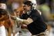 AUSTIN, TX - OCTOBER 18: Defensive coordinator Will Muschamp of the Texas Longhorns celebrates during the game against the Missouri Tigers on October 18, 2008 at Darrell K Royal-Texas Memorial Stadium in Austin, Texas. Texas won 56-31. (Photo by Brian