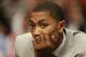 CHICAGO, IL - MAY 10: Derrick Rose #1 of the Chicago Bulls watches from the bench as his teammates take on the Miami Heat in Game Three of the Eastern Conference Semifinals during the 2013 NBA Playoffs at the United Center on May 10, 2013 in Chicago, Ill