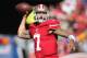 SAN FRANCISCO, CA - SEPTEMBER 08: Quarterback Colin Kaepernick #7 of the San Francisco 49ers drops back to pass against the Green Bay Packers in the fourth quarter at Candlestick Park on September 8, 2013 in San Francisco, California. The 49ers defeated
