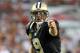 TAMPA, FL - SEPTEMBER 15: Quarterback Drew Brees #9 of the New Orleans Saints directs play against the Tampa Bay Buccaneers September 15, 2013 at Raymond James Stadium in Tampa, Florida. (Photo by Al Messerschmidt/Getty Images)