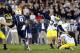 Sep 21, 2013; East Hartford, CT, USA; Michigan Wolverines kicker Brendan Gibbons (34) kicks a field goal against the Connecticut Huskies in the fourth quarter at Rentschler Field. Michigan Wolverines defeated the Connecticut Huskies 24-21. Mandatory Credi