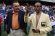 CHICAGO - SEPTEMBER 20: Hall of Fame Chicago Bears Dick Butkus (L) and Gale Sayers chat on the sidelines before a game between the Bears and the Pittsburgh Steelers on September 20, 2009 at Soldier Field in Chicago, Illinois. The Bears defeated the Steele