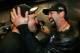 DENVER - OCTOBER 15: (L-R) Josh Fogg #37 and Todd Helton #17 of the Colorado Rockies celebrate in the locker room after their 6-4 win against the Arizona Diamondbacks during Game Four of the National League Championship Series at Coors Field on October 1