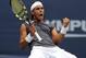 MONTREAL, CANADA - AUGUST 14: Rafael Nadal of Spain celebrates a winning point as he defeats Andre Agassi of the United States by a score of 6-3, 4-6, 6-2 during the final match at the ATP Rogers Cup Masters tennis tournament on August 14, 2005 at the Uni