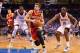 OKLAHOMA CITY, OK - MAY 01: Chandler Parsons #25 of the Houston Rockets drives the ball past Kevin Durant #35 and Reggie Jackson #15 of the Oklahoma City Thunder during Game Five of the Western Conference Quarterfinals of the 2013 NBA Playoffs at Chesape