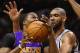 SAN ANTONIO, TX - APRIL 24: Dwight Howard #12 of the Los Angeles Lakers dribbles the ball against Tim Duncan #21 of the San Antonio Spurs during Game Two of the Western Conference Quarterfinals of the 2013 NBA Playoffs at AT&T Center on April 24, 2013 in