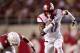 FAYETTEVILLE, AR - SEPTEMBER 22: Brandon Coleman #17 of the Rutgers Scarlet Knights runs the ball after catching a pass against the Arkansas Razorbacks at Razorback Stadium on September 22, 2012 in Fayetteville, Arkansas. The Scarlet Knights defeated the