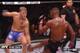 Gustafsson catches a low kick.