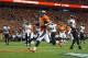 DENVER, CO - SEPTEMBER 5: Wide receiver Wes Welker #83 of the Denver Broncos turns toward the end zone for a third period touchdown against the Baltimore Ravens during the game at Sports Authority Field at Mile High on September 5, 2013 in Denver Colorado