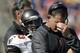 FOXBORO, MA - SEPTEMBER 22: Head coach Greg Schiano of the Tampa Bay Buccaneers hangs his head during the first half against the New England Patriots at Gillette Stadium on September 22, 2013 in Foxboro, Massachusetts. (Photo by Winslow Townson/Getty Im