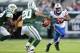 EAST RUTHERFORD, NJ - SEPTEMBER 22: Running back C.J. Spiller #28 of the Buffalo Bills carries the ball in the 1st half of the Jets game against the Buffalo Bills at MetLife Stadium on September 22, 2013 in East Rutherford, New Jersey. (Photo by Ron Anton